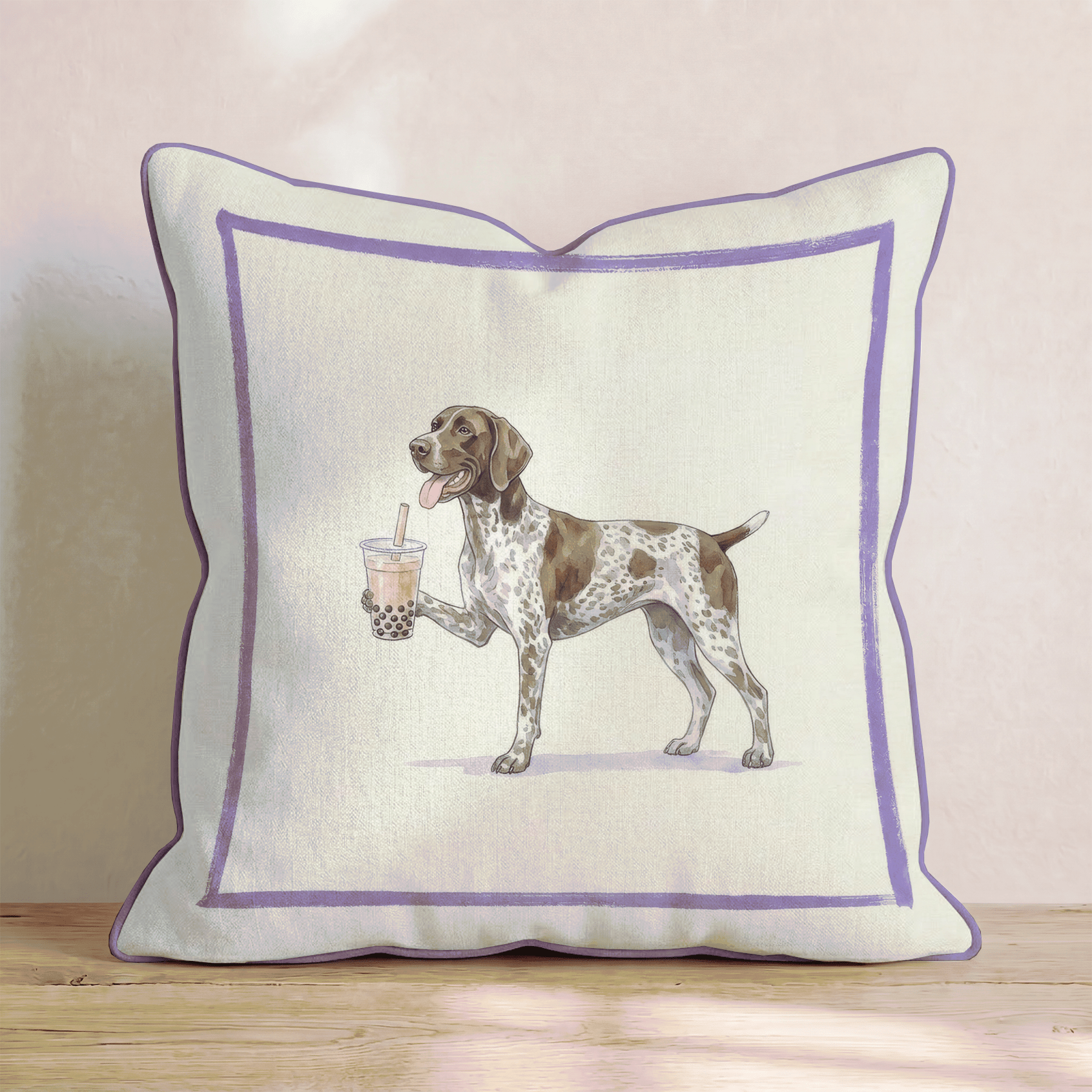 Boba German Shorthaired Pointer Throw Pillow - Hillcroft Home