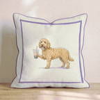 Boba Goldendoodle Throw Pillow - Hillcroft Home