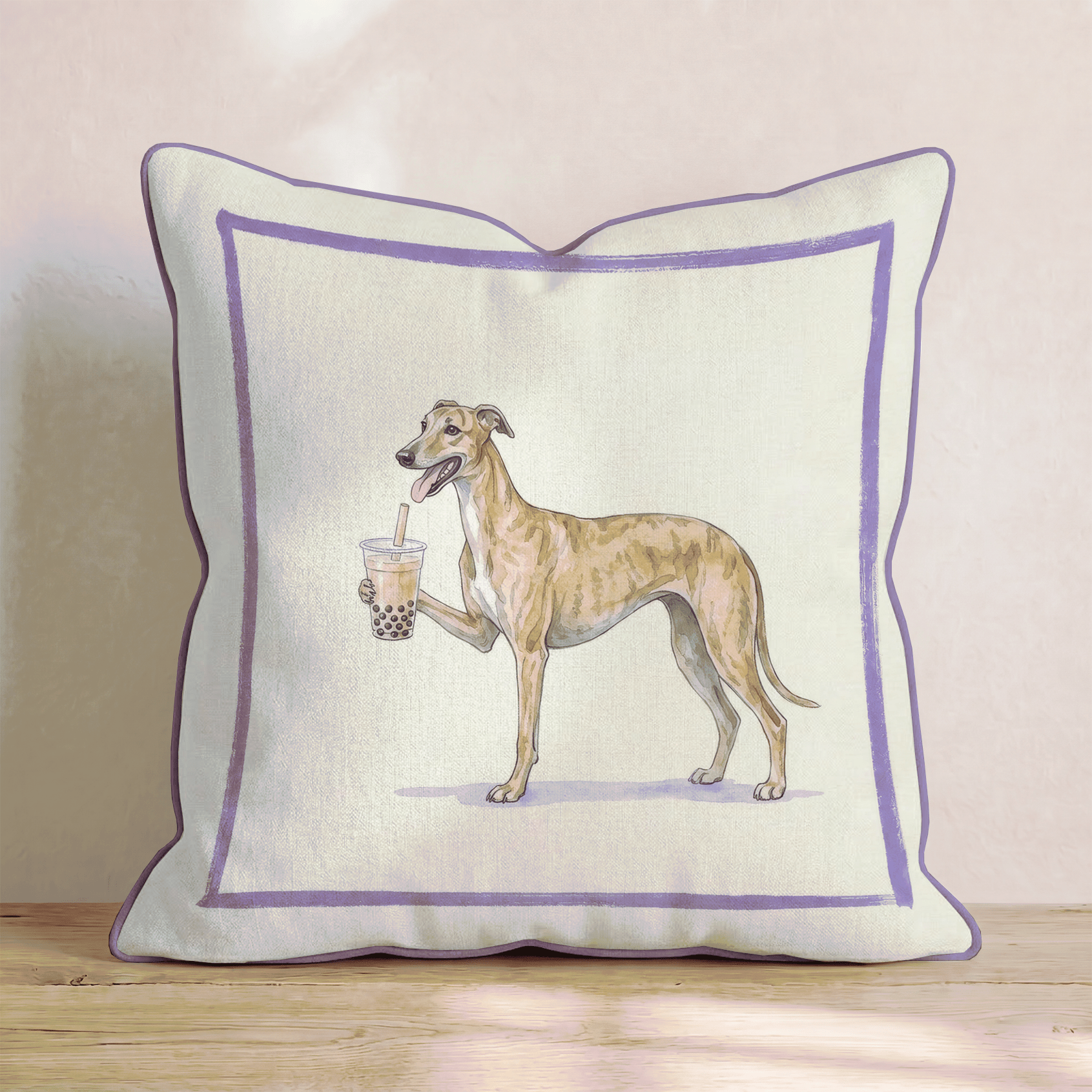 Boba Greyhound Throw Pillow - Hillcroft Home