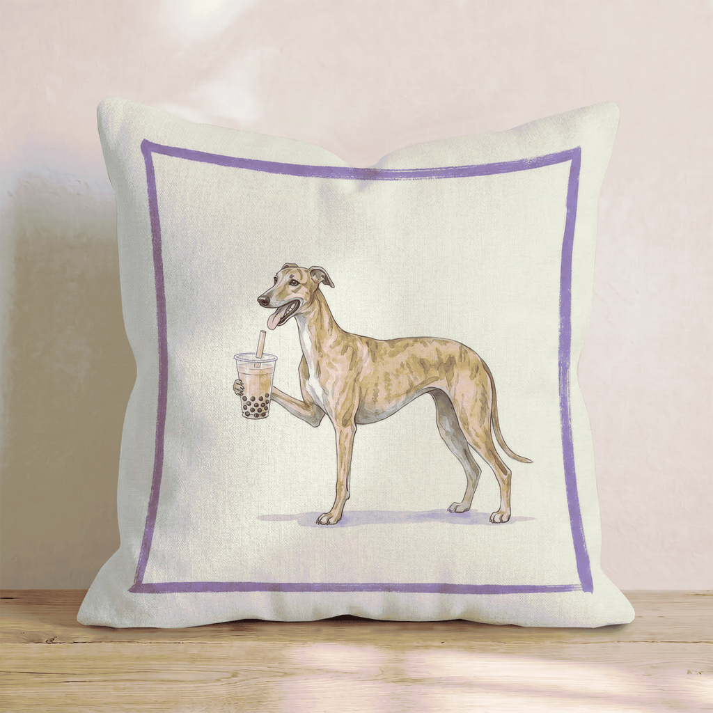 Boba Greyhound Throw Pillow - Hillcroft Home