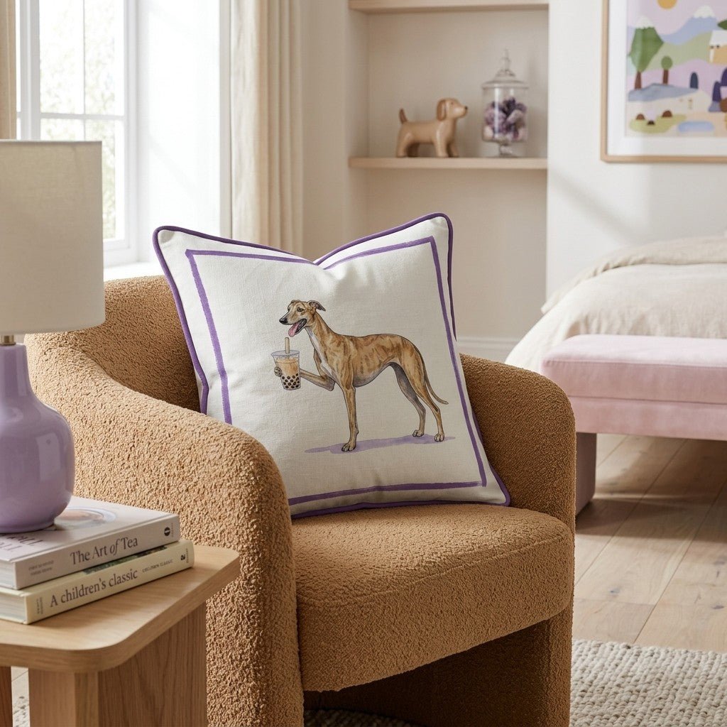 Boba Greyhound Throw Pillow - Hillcroft Home