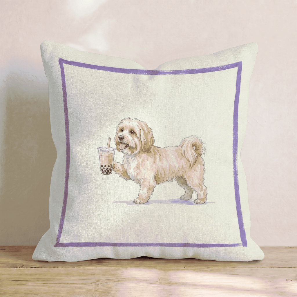 Boba Havanese Throw Pillow - Hillcroft Home
