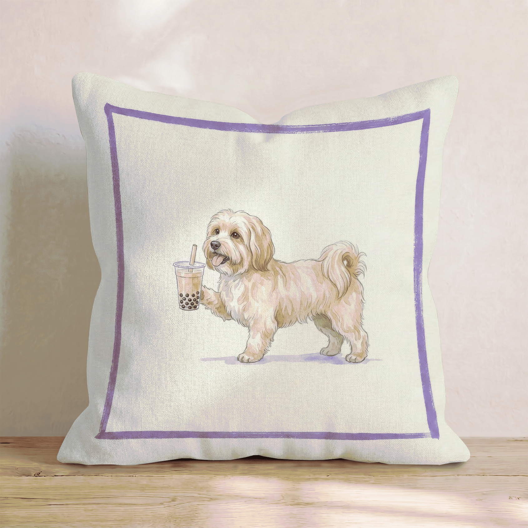 Boba Havanese Throw Pillow - Hillcroft Home