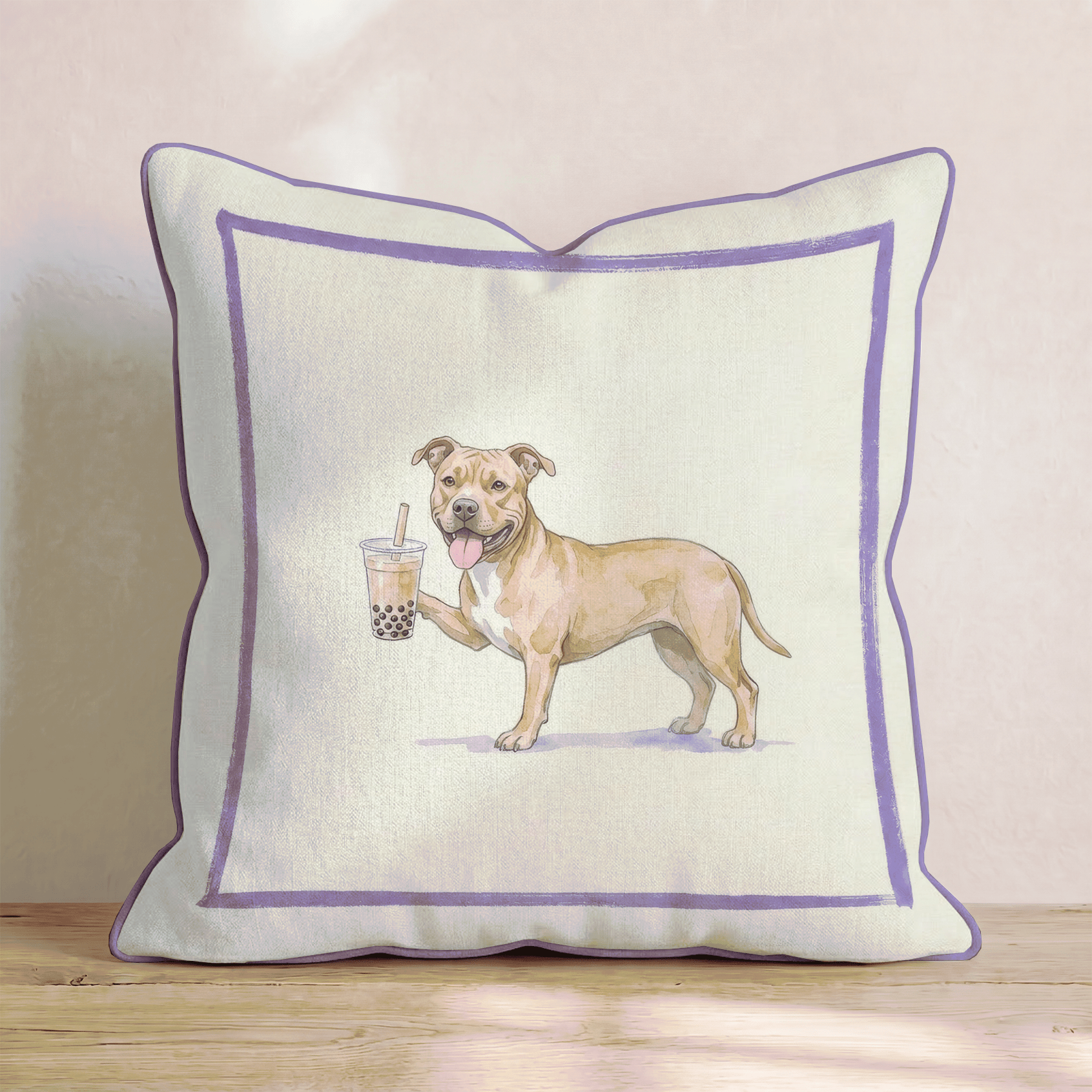 Boba Pitbull Throw Pillow - Hillcroft Home