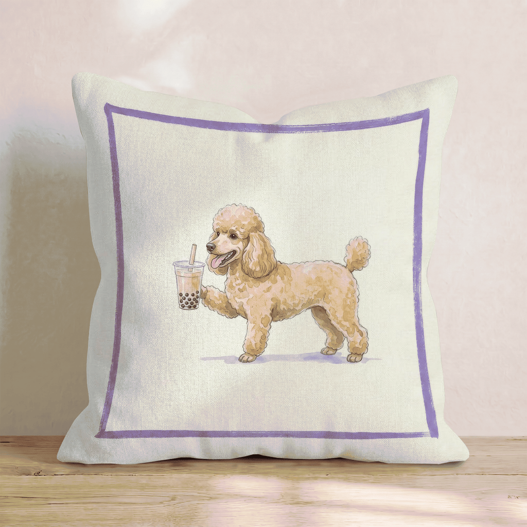 Boba Poodle Throw Pillow - Hillcroft Home