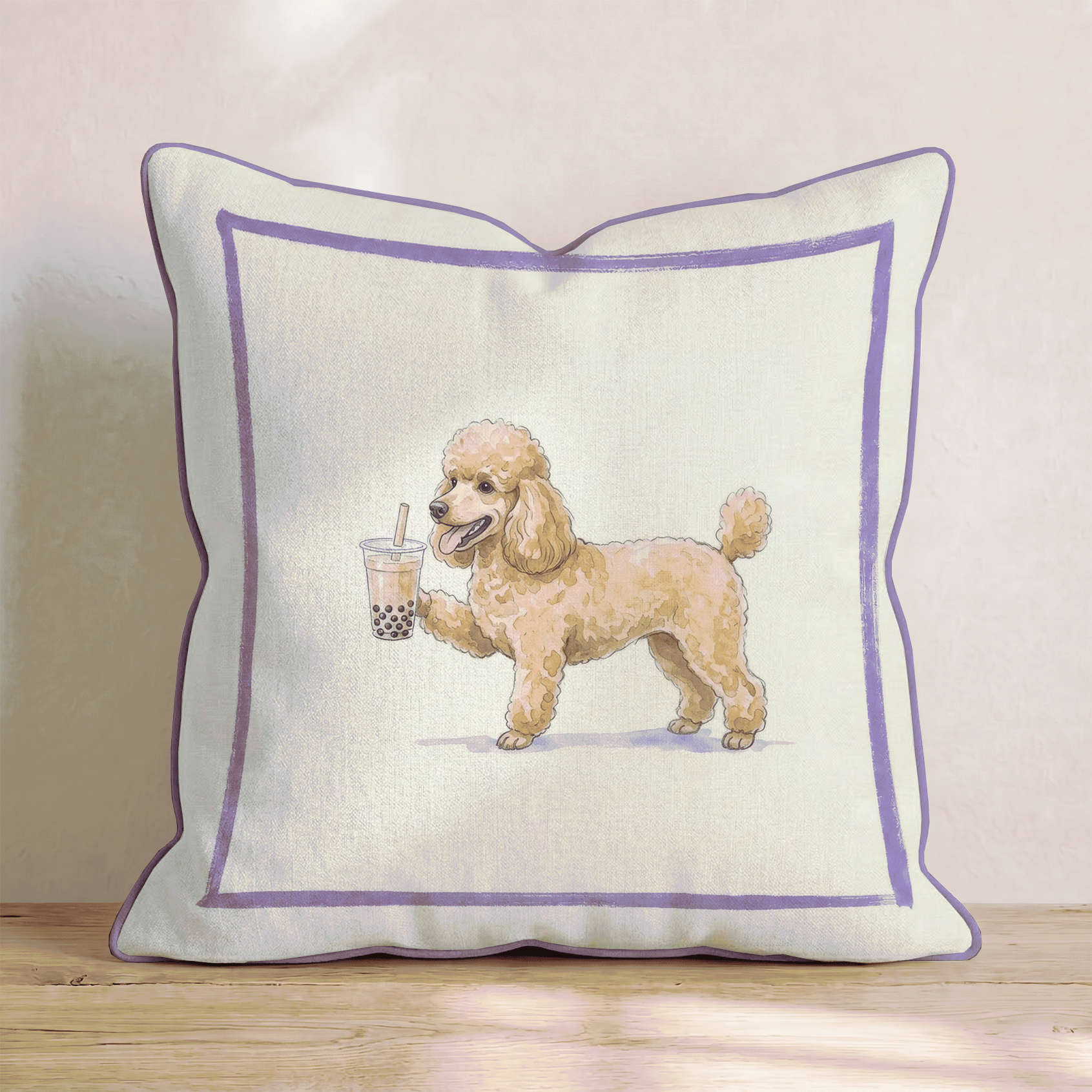 Boba Poodle Throw Pillow - Hillcroft Home