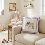 Boba Pug Throw Pillow - Hillcroft Home