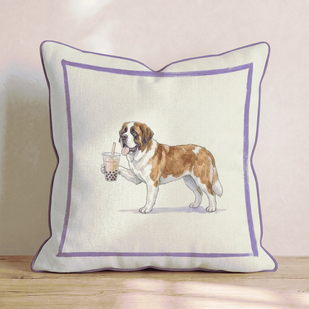 Boba Saint Bernard Throw Pillow - Hillcroft Home