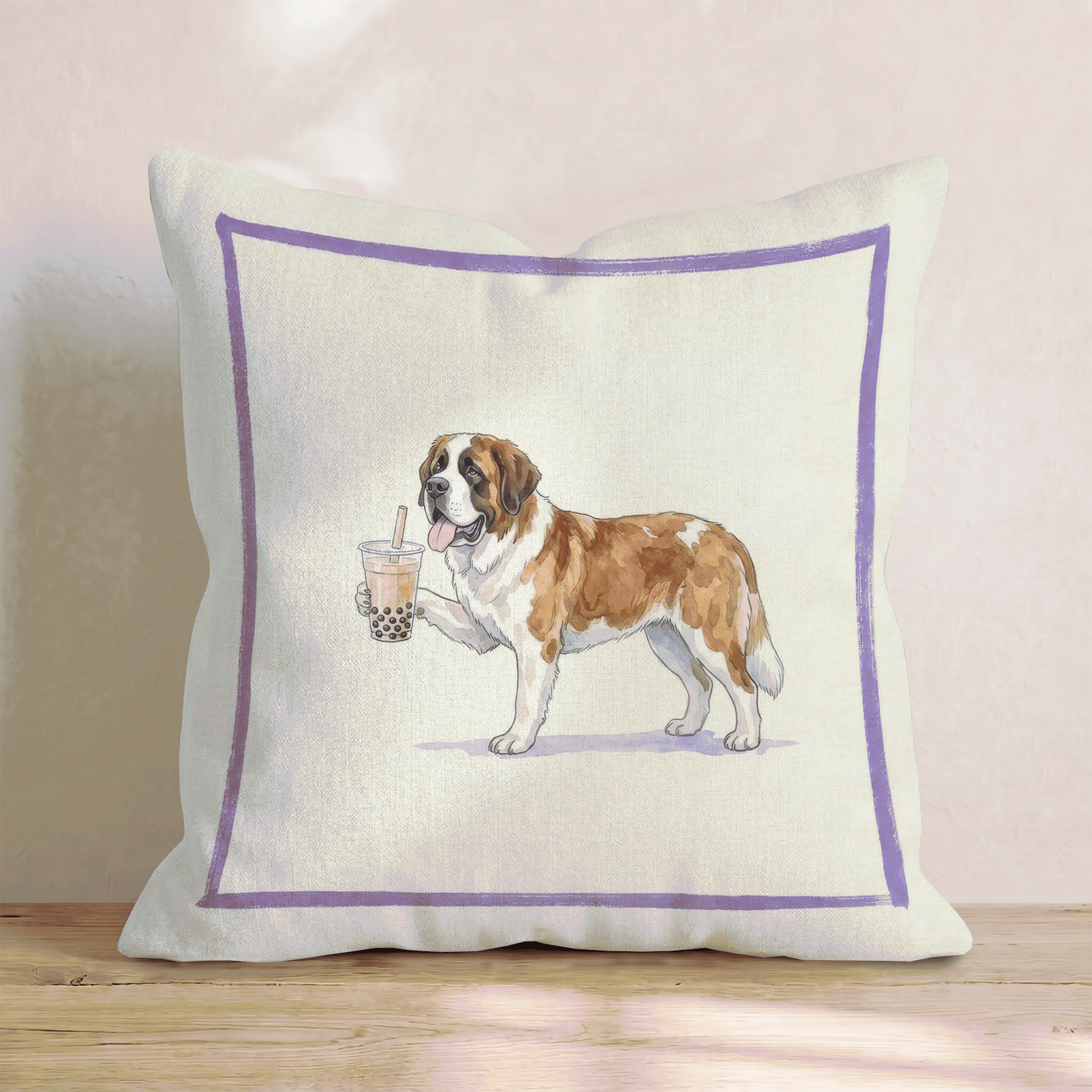Boba Saint Bernard Throw Pillow - Hillcroft Home