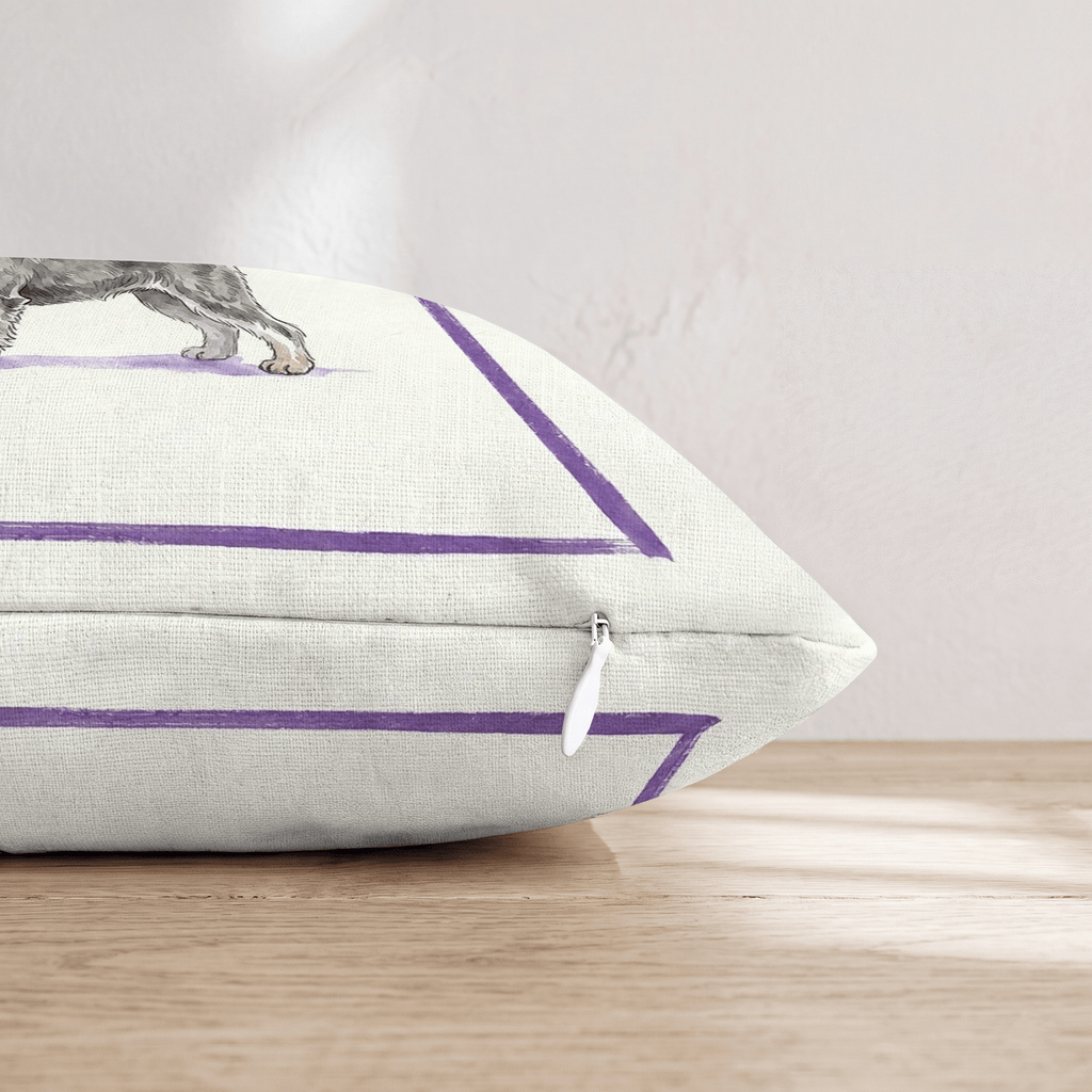 Boba Schnauzer Throw Pillow - Hillcroft Home