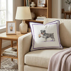Boba Schnauzer Throw Pillow - Hillcroft Home