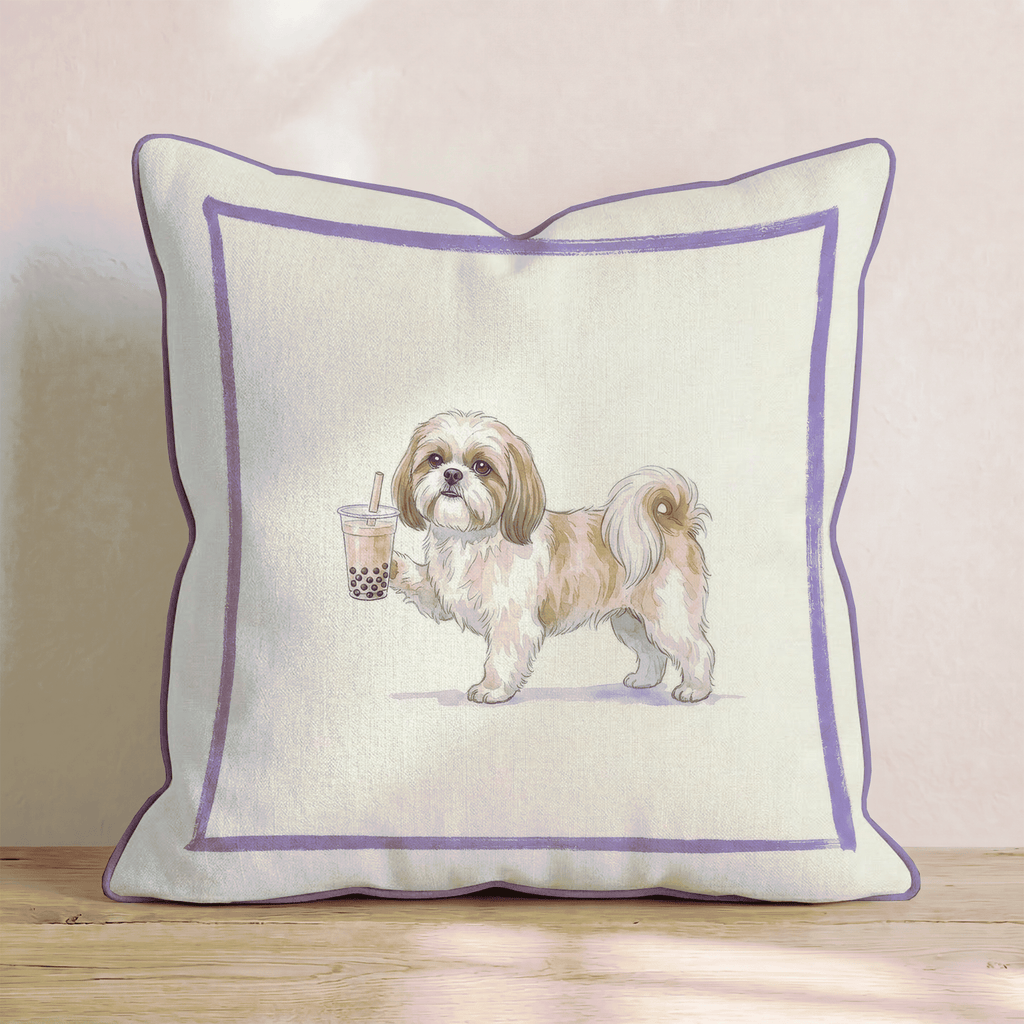 Boba Shih Tzu Throw Pillow - Hillcroft Home