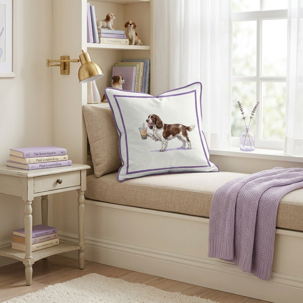 Boba Springer Spaniel Throw Pillow - Hillcroft Home