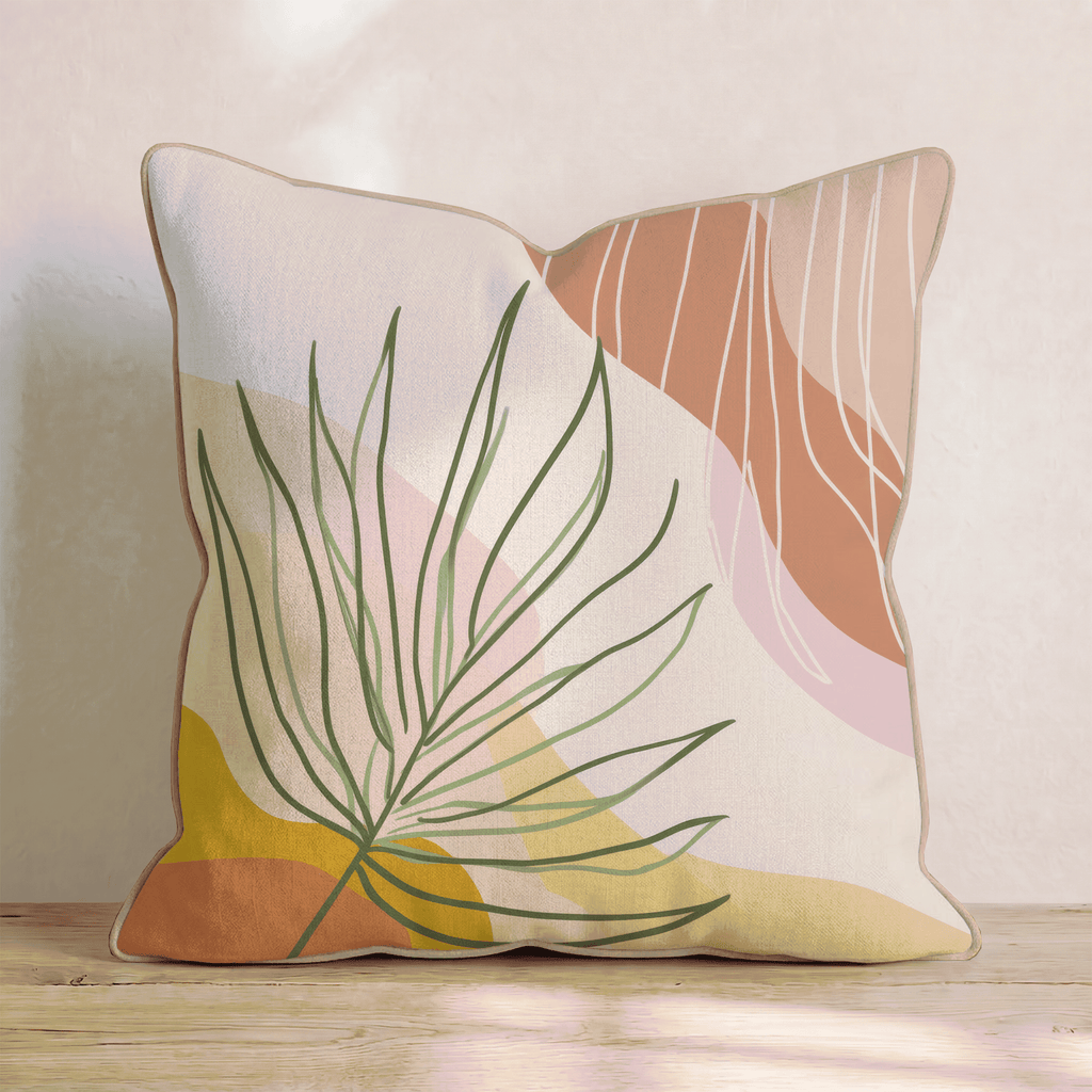 Boho Palm Desert Throw Pillow - Hillcroft Home