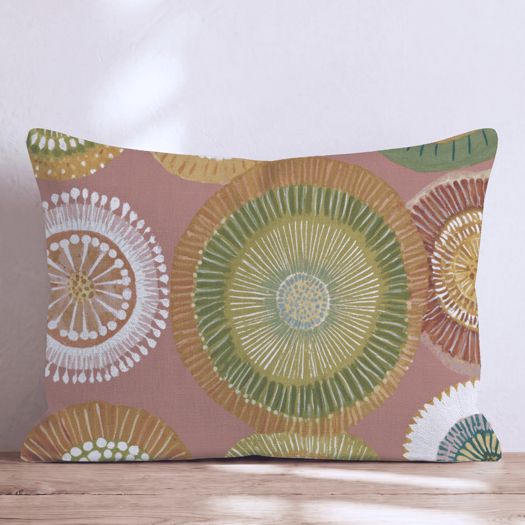 Boho Rings on Rings Throw Pillow - Hillcroft Home