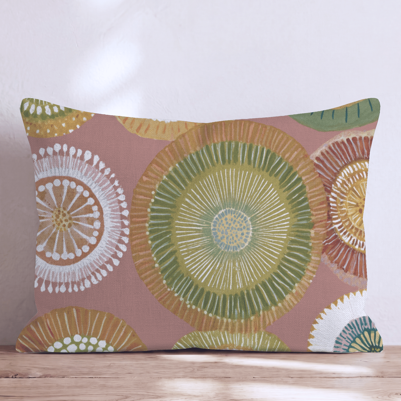 Boho Rings on Rings Throw Pillow - Hillcroft Home