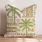 Boho Trees and Palms Throw Pillow - Hillcroft Home