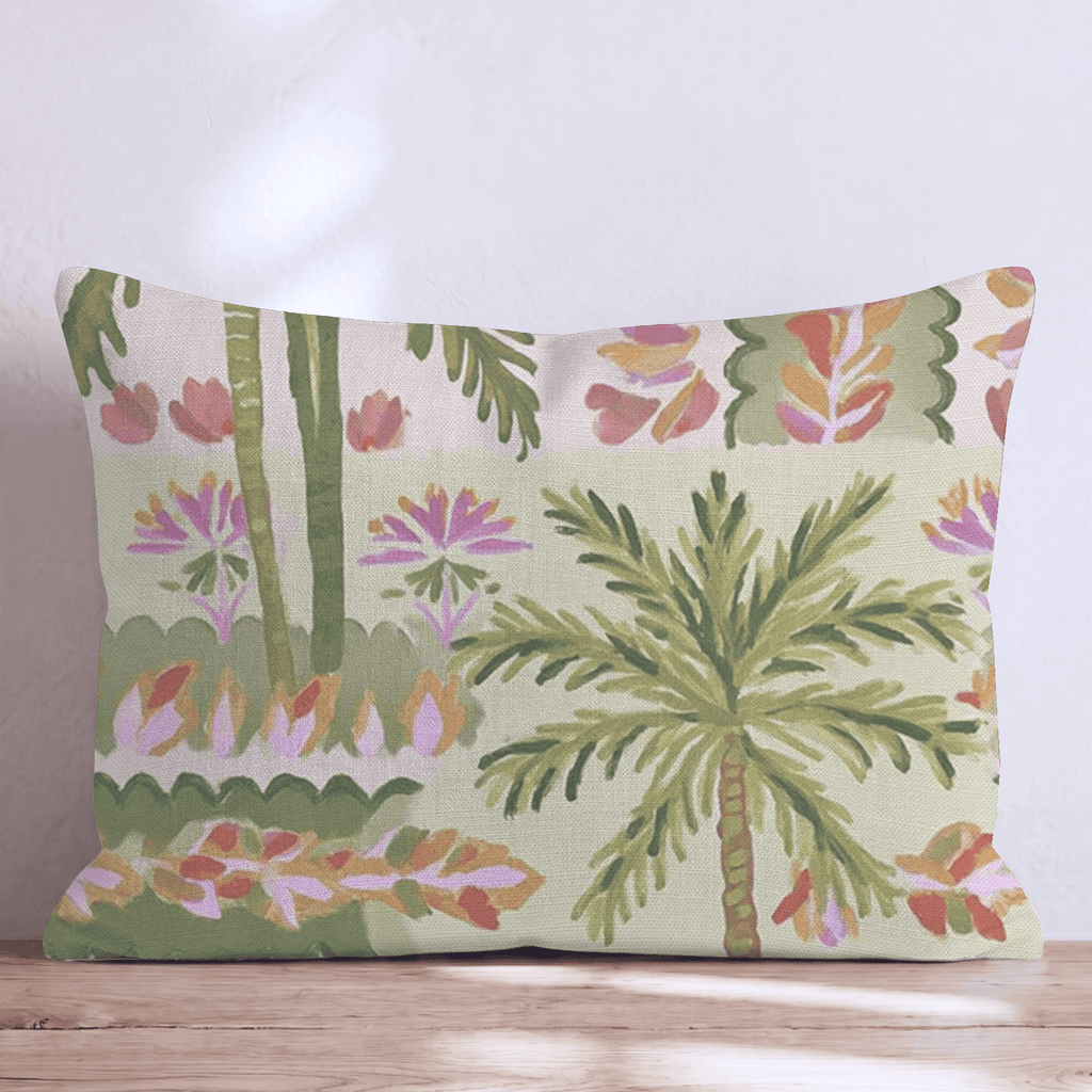 Boho Trees and Palms Throw Pillow - Hillcroft Home