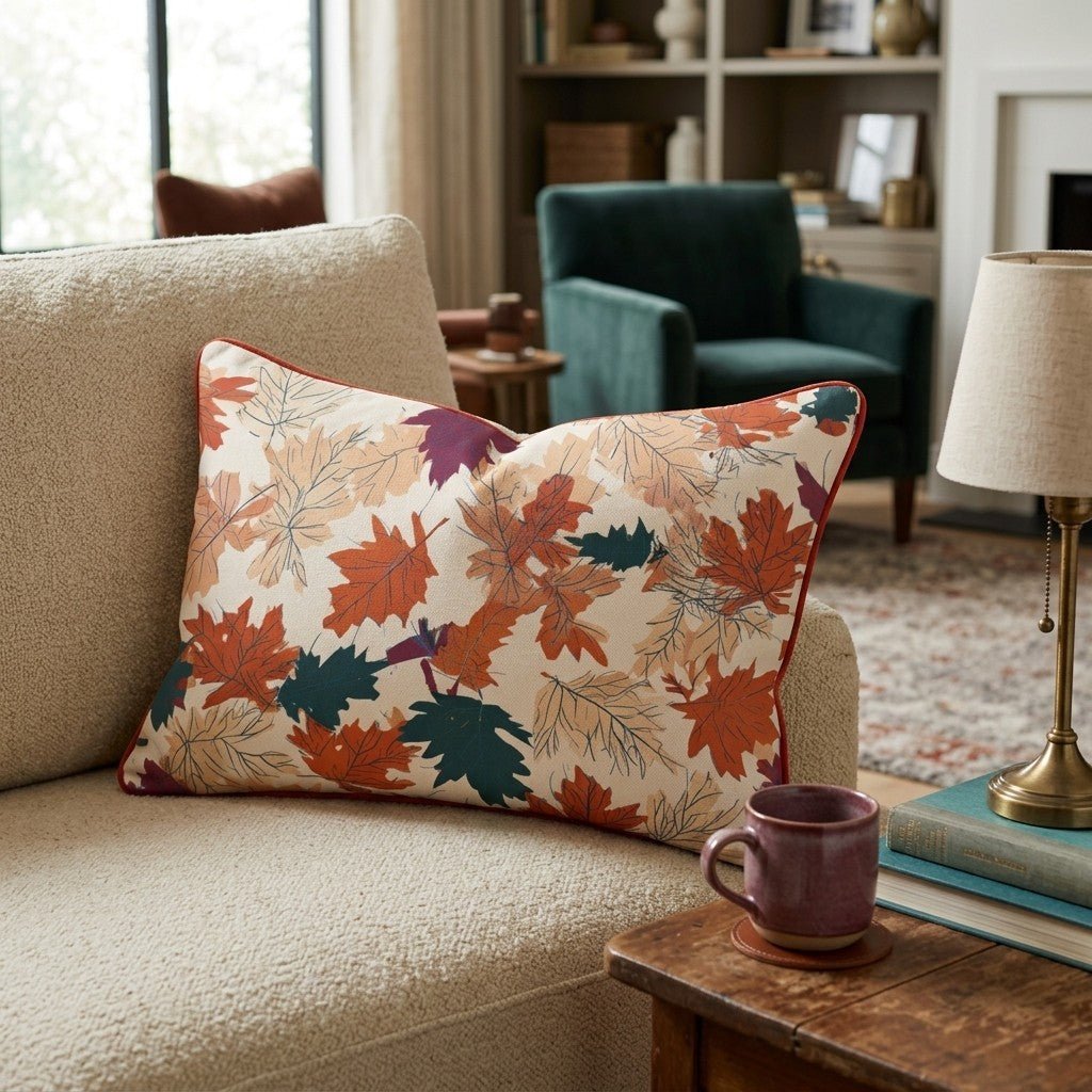 Bold Harvest Maple Throw Pillow - Hillcroft Home