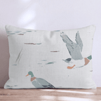 Bold Mallard Flight Throw Pillow - Hillcroft Home