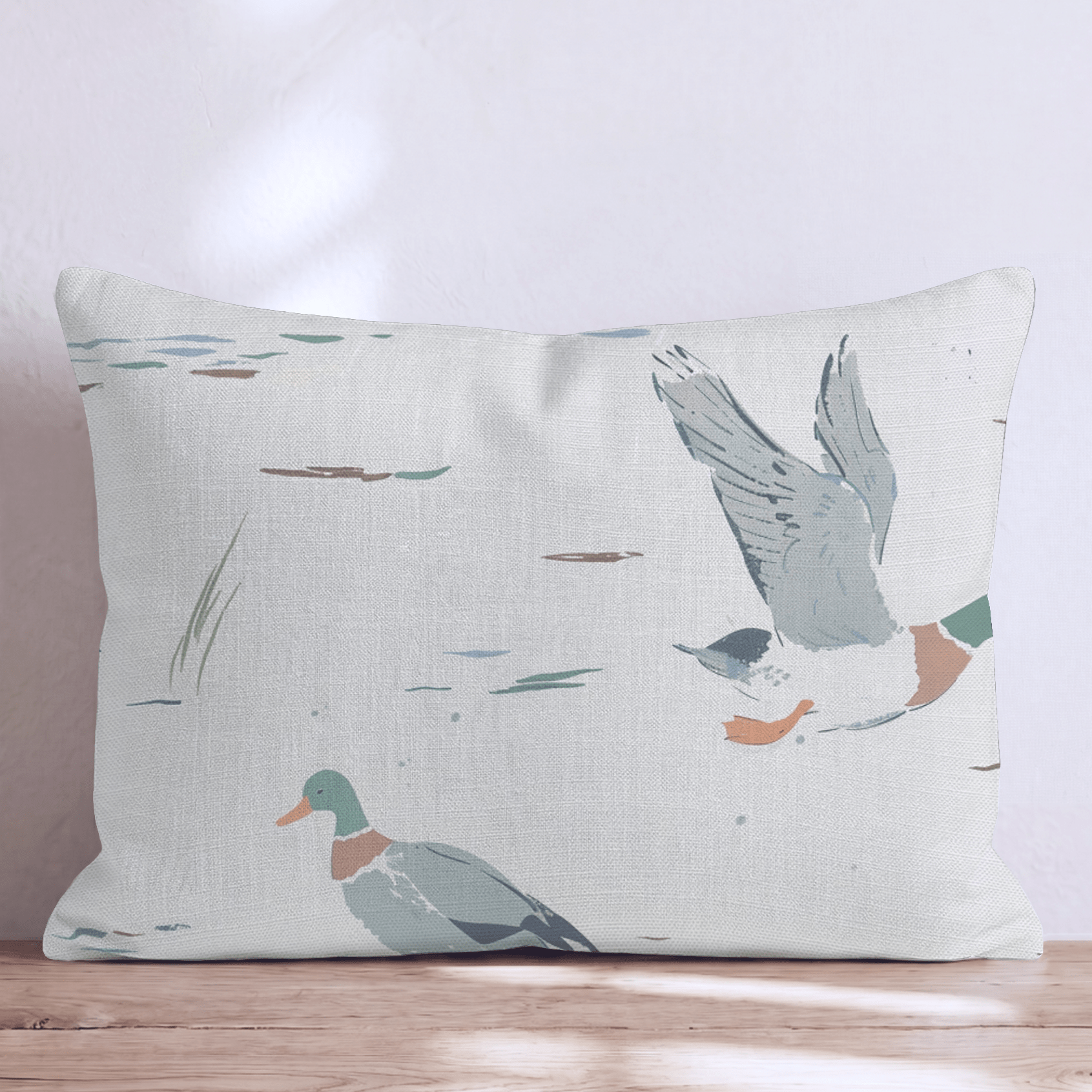Bold Mallard Flight Throw Pillow - Hillcroft Home