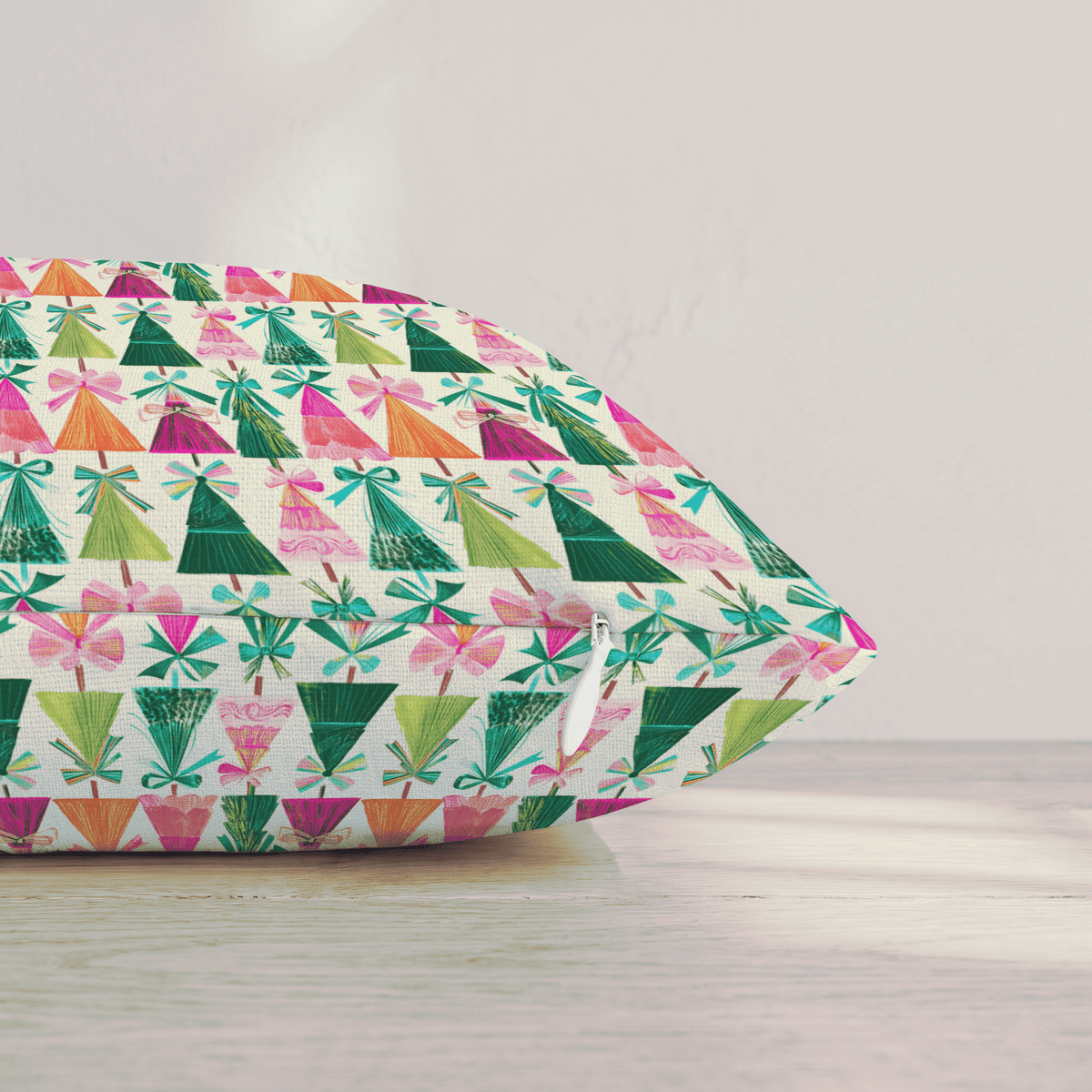 Bold Pastel Trees Throw Pillow throw pillow - Hillcroft Home