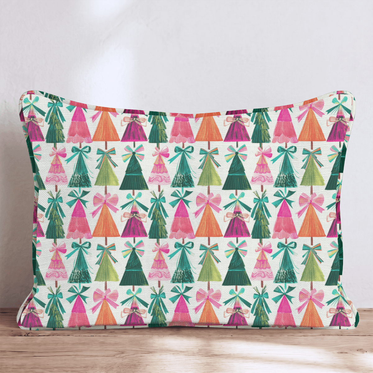 Bold Pastel Trees Throw Pillow throw pillow - Hillcroft Home