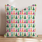 Bold Pastel Trees Throw Pillow throw pillow - Hillcroft Home