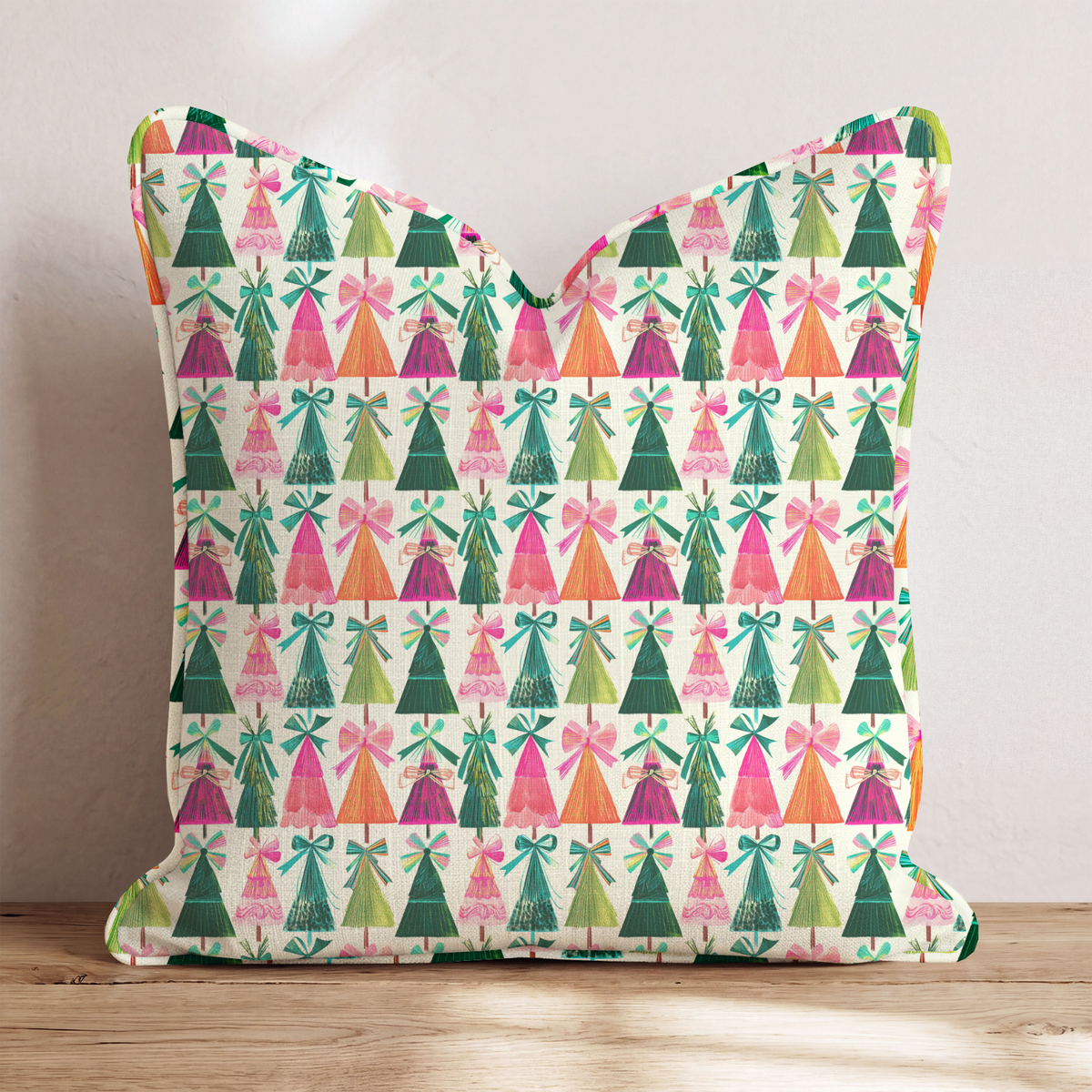 Bold Pastel Trees Throw Pillow throw pillow - Hillcroft Home