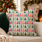 Bold Pastel Trees Throw Pillow throw pillow - Hillcroft Home