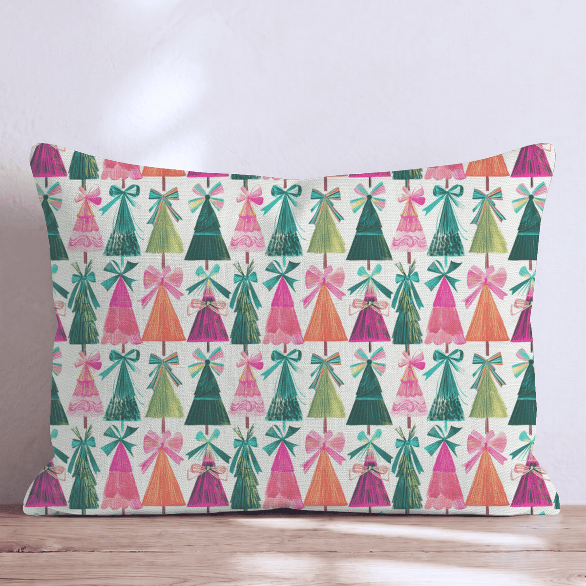 Bold Pastel Trees Throw Pillow throw pillow - Hillcroft Home