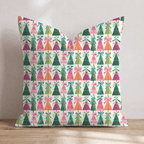 Bold Pastel Trees Throw Pillow throw pillow - Hillcroft Home