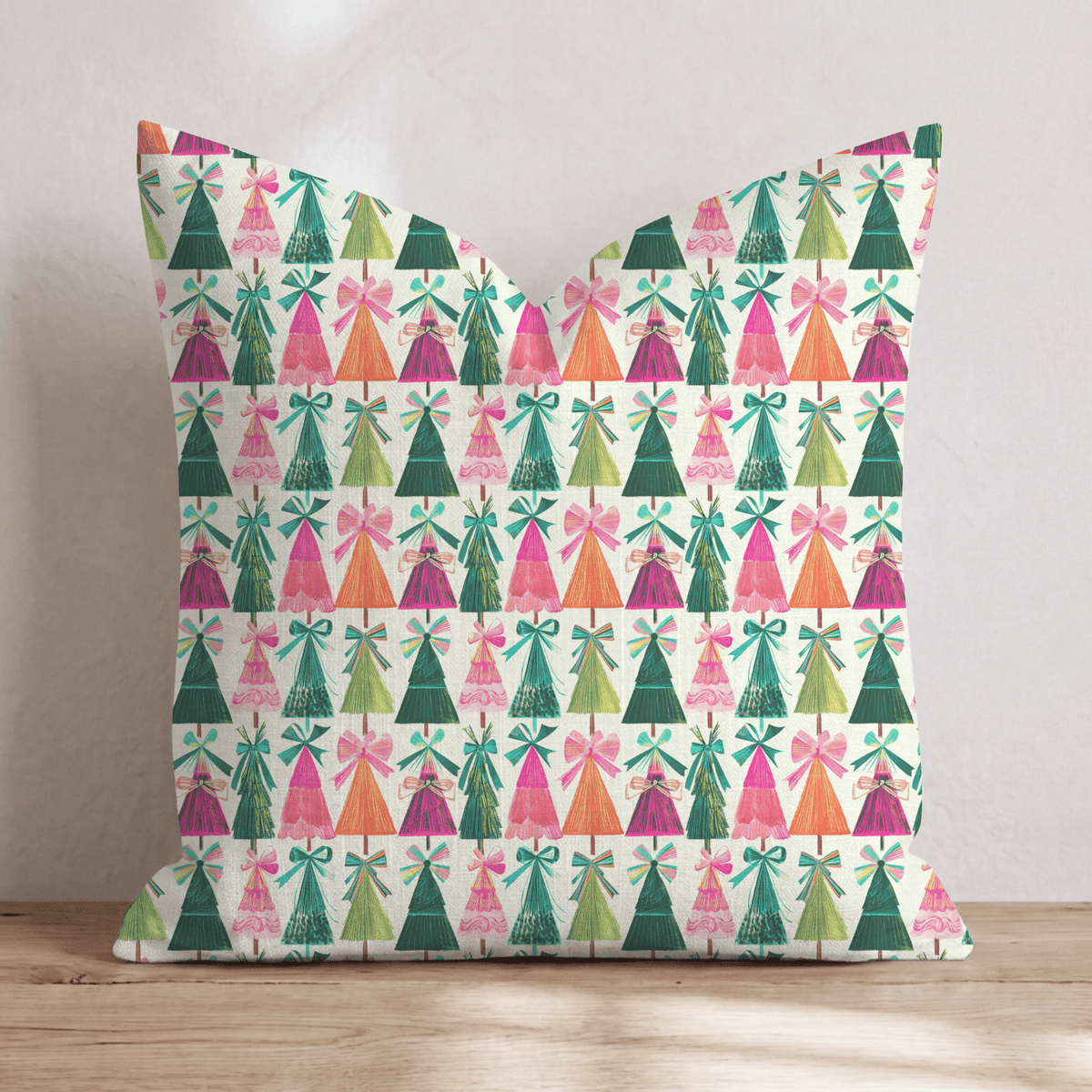 Bold Pastel Trees Throw Pillow throw pillow - Hillcroft Home