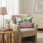 Bold Rose Blue Sky Throw Pillow - Hillcroft Home