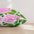 Bold Rose Blue Sky Throw Pillow - Hillcroft Home