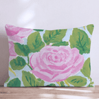 Bold Rose Blue Sky Throw Pillow - Hillcroft Home