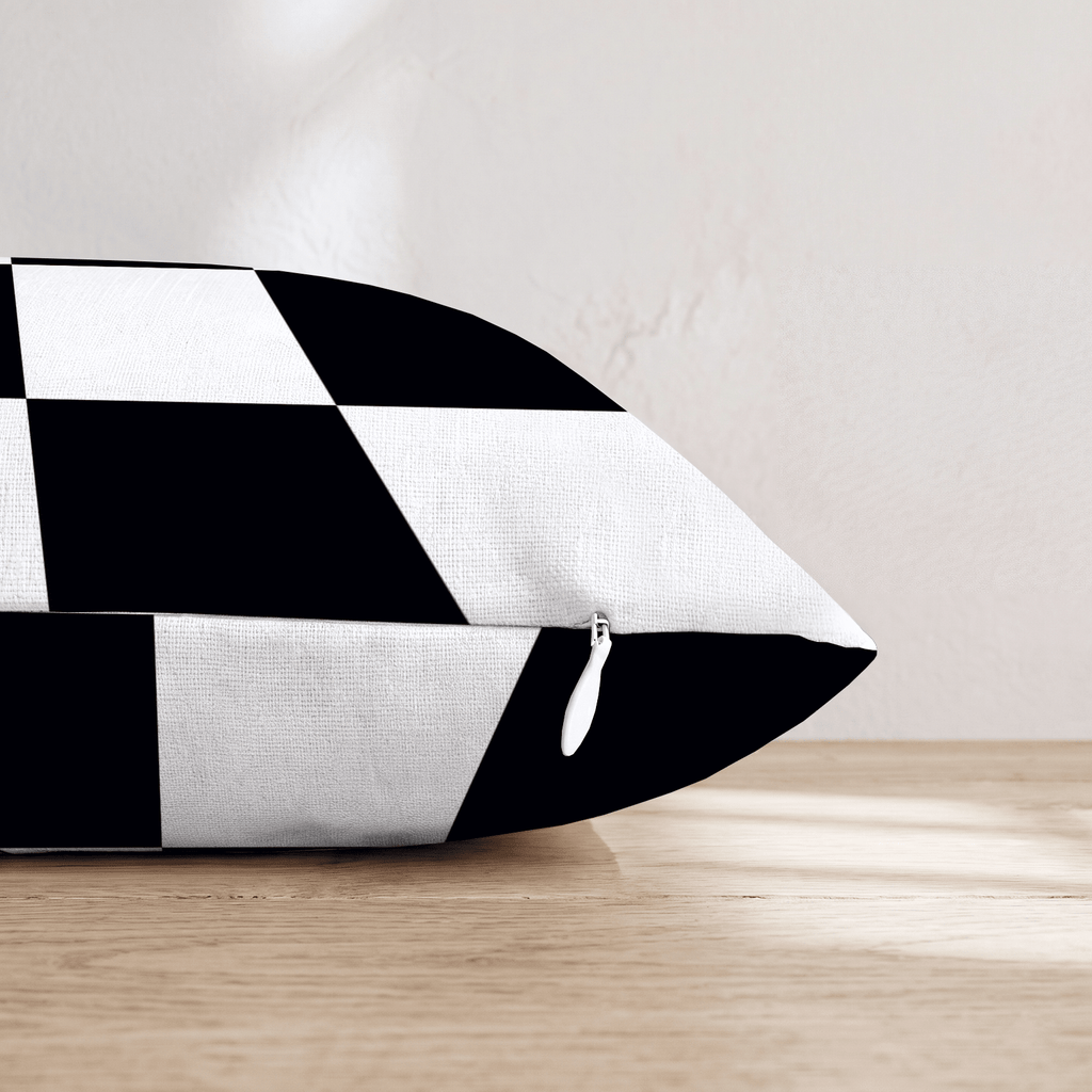 Bold White Check Throw Pillow - Hillcroft Home