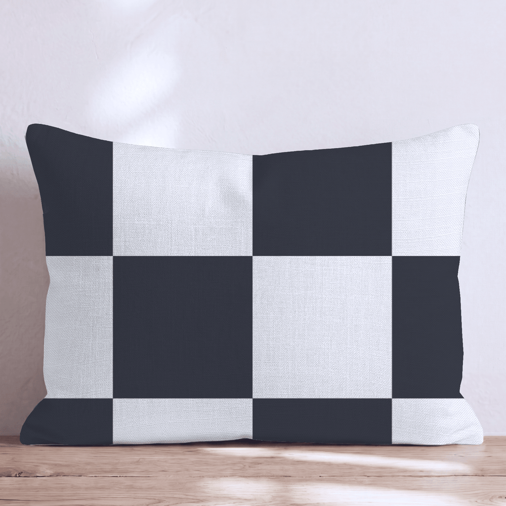 Bold White Check Throw Pillow - Hillcroft Home