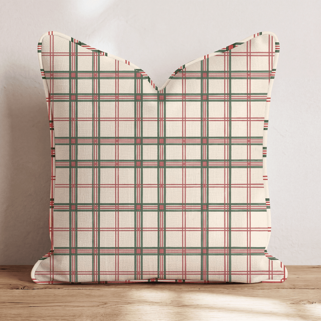Bookbinder_s Check Throw Pillow throw pillow - Hillcroft Home