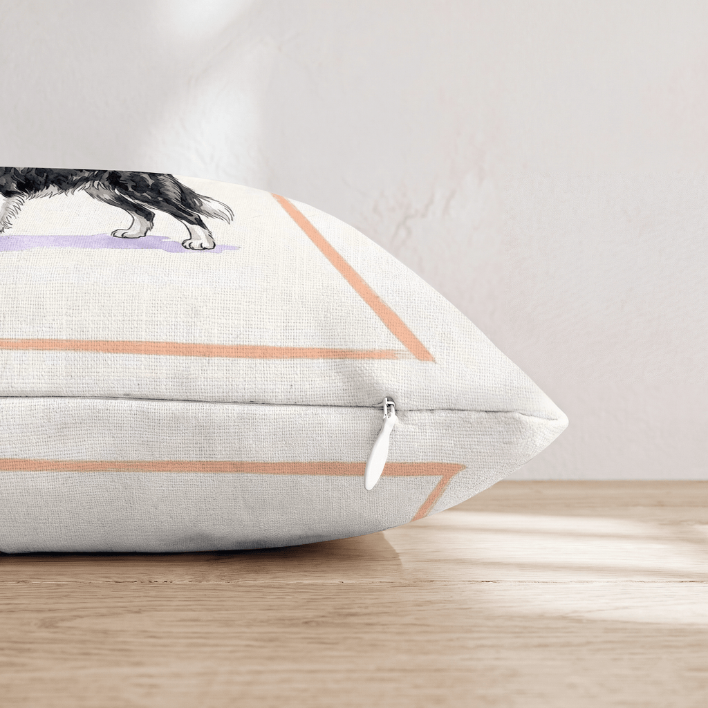 Border Collie Coffee Throw Pillow - Hillcroft Home