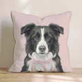 Border Collie Portrait Throw Pillow - Hillcroft Home