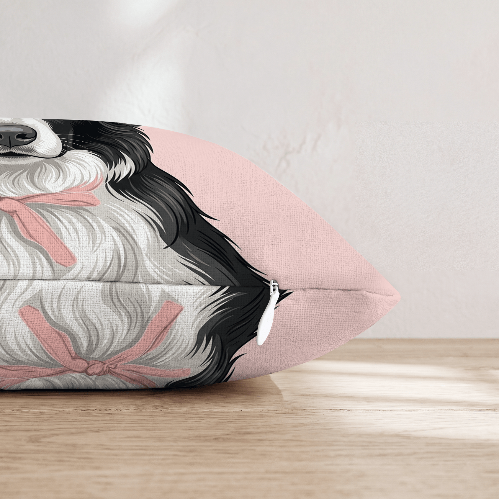 Border Collie Portrait Throw Pillow - Hillcroft Home
