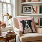 Border Collie Portrait Throw Pillow - Hillcroft Home