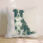 Border Collie Throw Pillow - Hillcroft Home