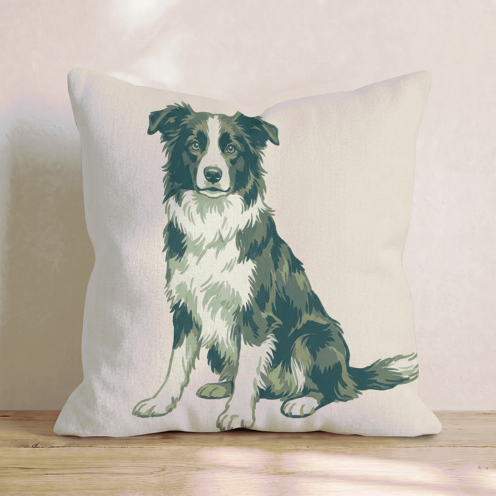 Border Collie Throw Pillow - Hillcroft Home