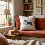 Border Collie Tumbler Throw Pillow - Hillcroft Home