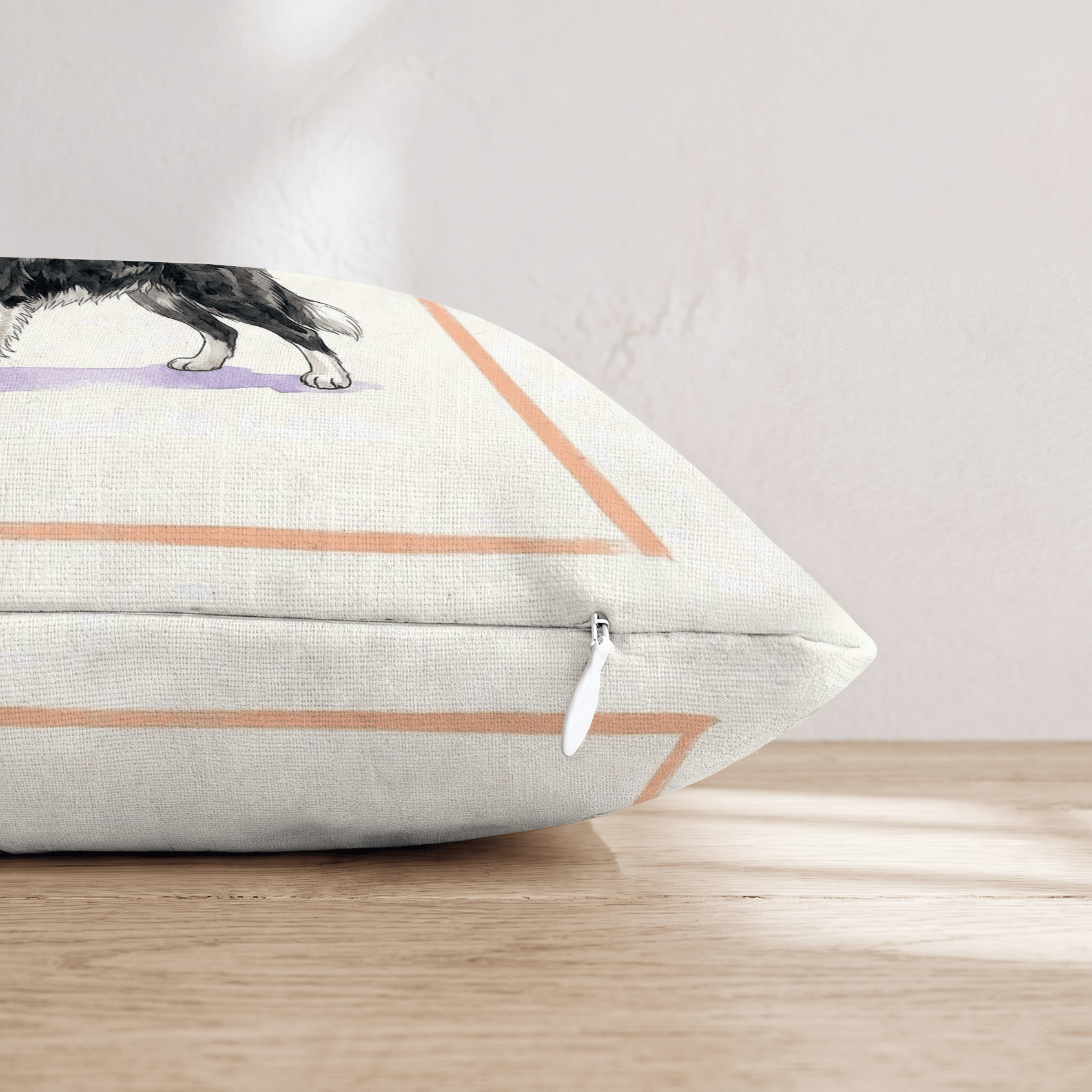 Border Collie Tumbler Throw Pillow - Hillcroft Home