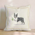 Boston Terrier Matcha Throw Pillow - Hillcroft Home