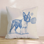Boston Terrier Pickleball Throw Pillow - Hillcroft Home