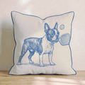 Boston Terrier Pickleball Throw Pillow - Hillcroft Home